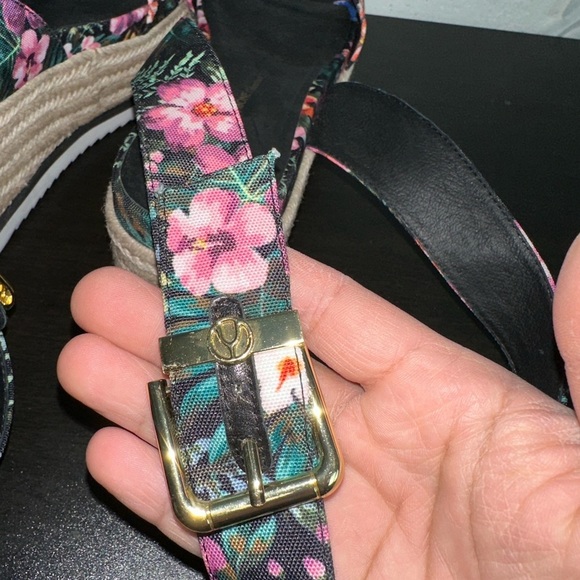 The Wishbone Collection Platform Floral Espadrille Size  10 - Picture 6 of 7